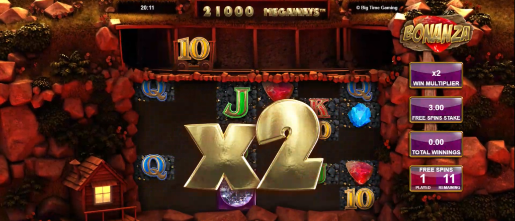 Multiplier in the Bonanza Megaways slot